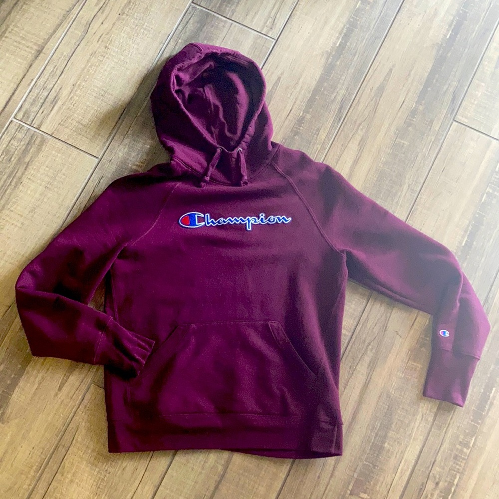 Champion vintage hoodie / Berry / S
